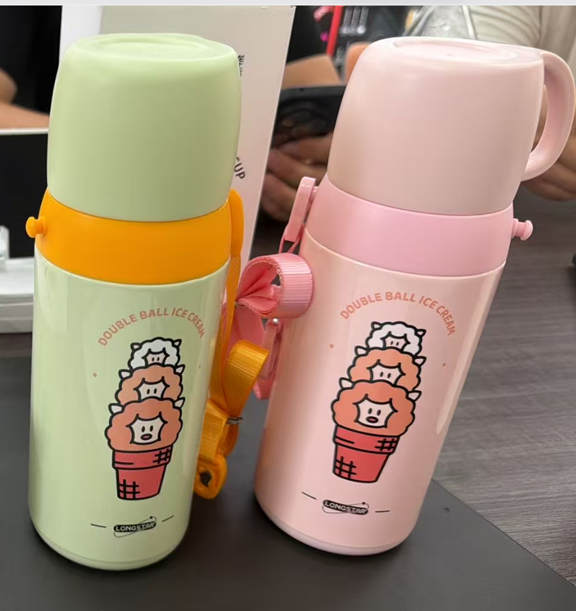Kids Stainless Steel Vacuum Insulated Water Bottle with Strap